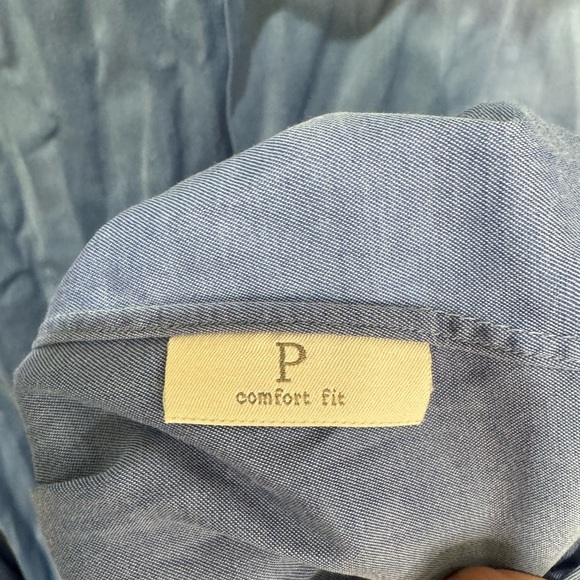 Ermenegildo Zegna Men 18.5/47 Blue Button Up LS Cotton Shirt - Picture 9 of 11